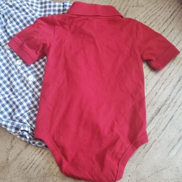 2 b'gosh collared onesies  9-12months. Never Worn. - Picture 4 of 6